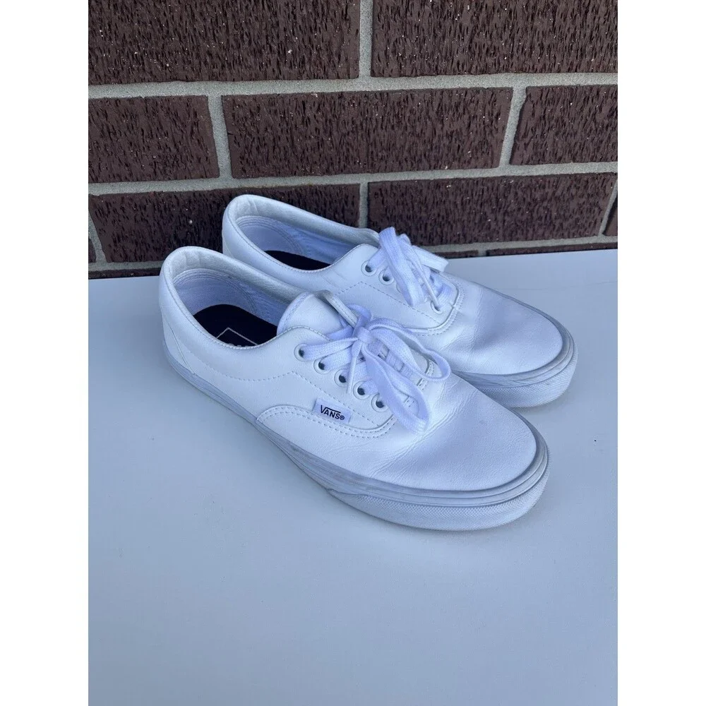 VANS Era Classic Tumble True White Athletic Sneaker Men Size 6.5 Women Size 8